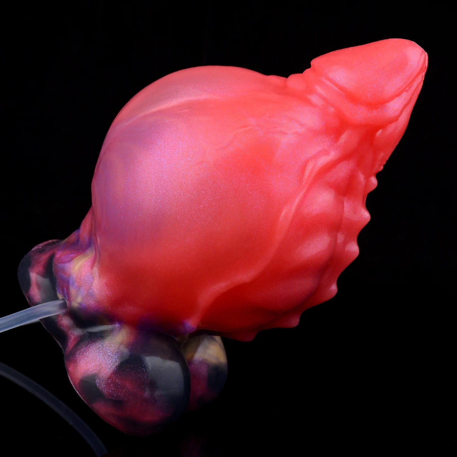 NNSX Squirting Silicone Dog Dildo Inflatable Dick Fantasy Fishbone Pattern Butt Plug Anal Sex Toys For Women Sexy Adult Supplies