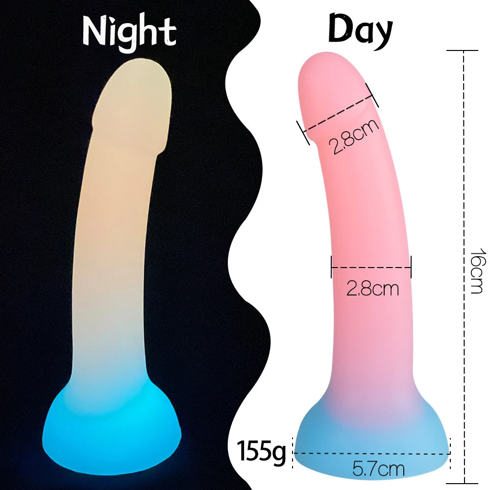 Realistic Luminous Dildo Powerful suction cup Adult games Huge Penis Big dick Female Masturbation Device Erotic Sex Toys for Cou