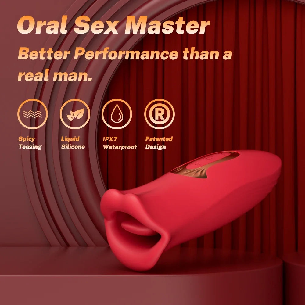 Sex Toys For Women Dildo Vibrator Tongue Licking Sucking G Spot Vibrator Nipple Clit Vibrations Stimulator Female Masturbation