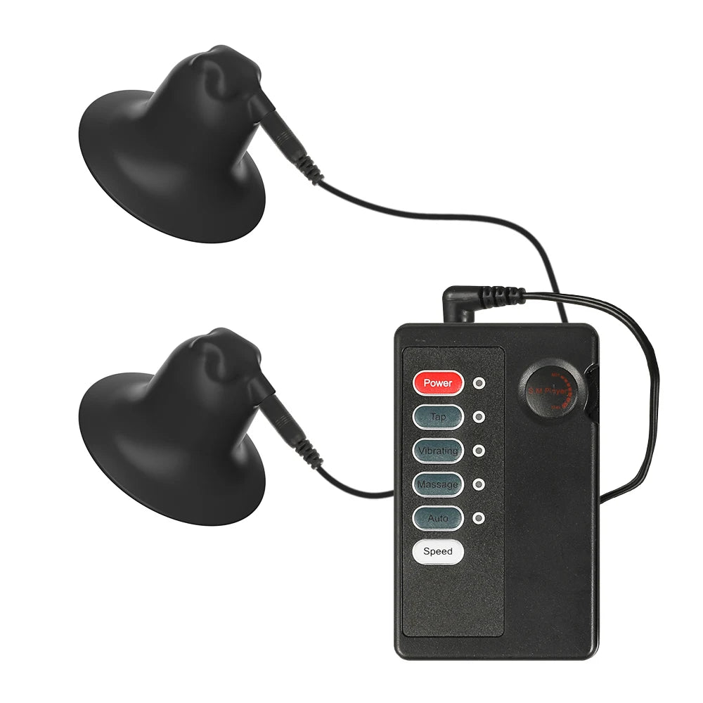 BDSM Electrode Breast Clip Nipple Toy for Women Men Couple Electric Shock Foreplay Flirting Medical Themed Sex Toys for Pleasure