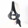 Silicone Dildo Gag Removable PU Leather Head Harness Bdsm Gag Sex Open Mouth Gag Penis Gag Sex Toys For Women Men Adult Game