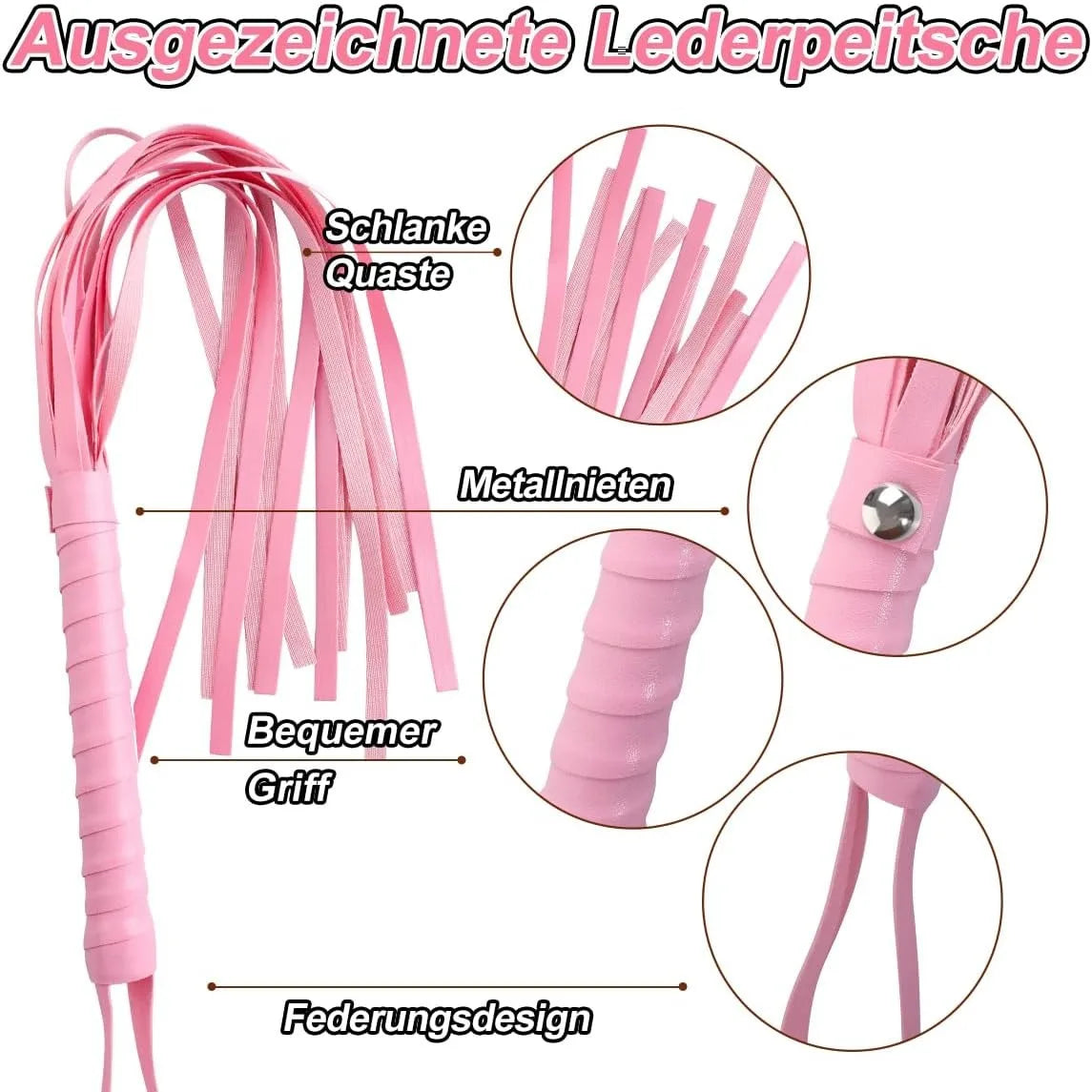 Restraint Flogger Adult Whip BDSM Sex Play Paddle with Tassels Role Play Slaves Punishment Spanking Whip for Couples Gay Flirt