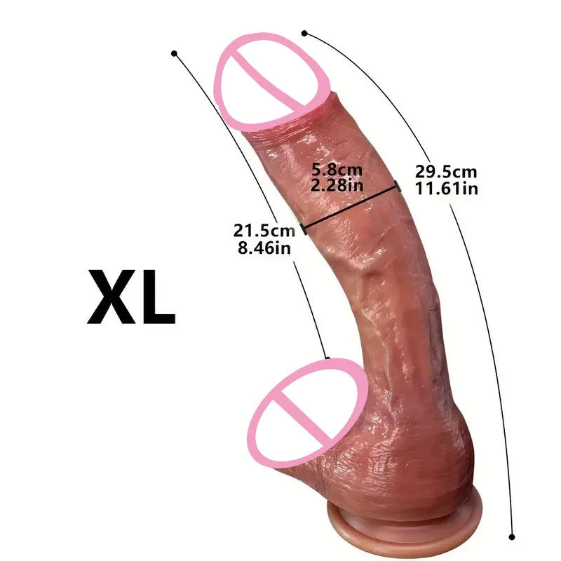 Super Long Skin Dildo Penis Silicone Realistic Sex Toys For Women Masturbator Oversized Penetration Anal Plug Strapon Sexy Adult