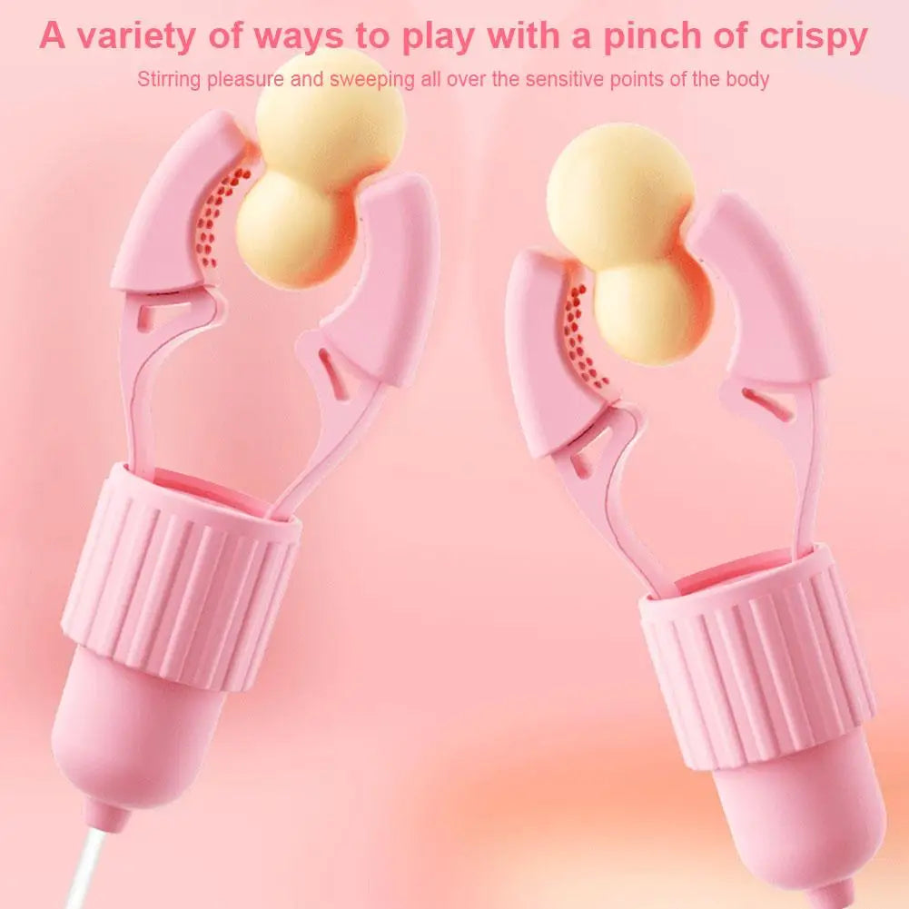 Nipple Vibrator Vibrating Clamps Clitoral Clip Breast Massage Clitoral Stimulation Masturbator Female Sex Toy for Women Adult18+