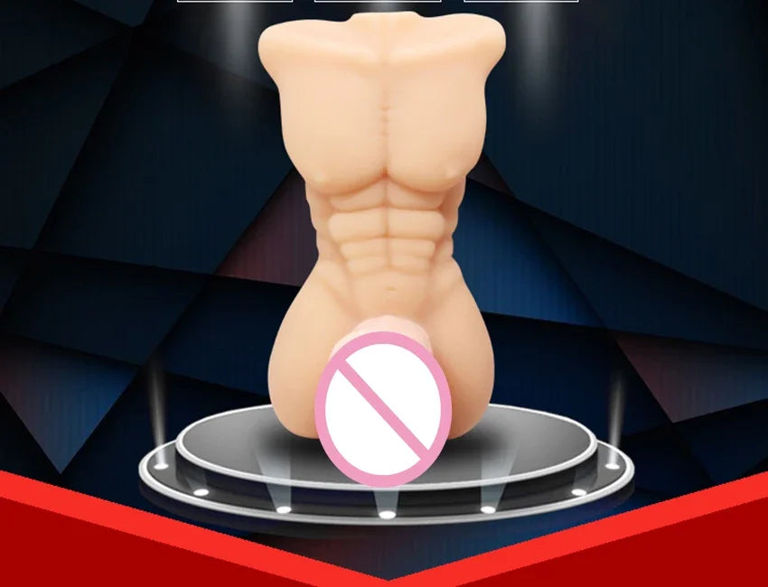 Soft Skin Realistic Penis Sexy Female Vibrating Masturbator Dildo Male Torso Sexsual Love Doll Sex Toys for Women Men 18 Adult