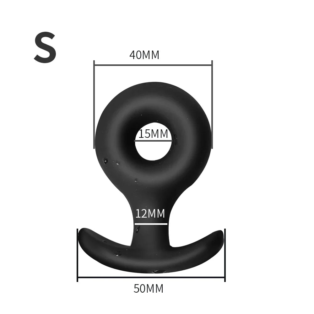Hollow Wearable Soft Small Silicone Anal Plug Dildo Butt Plug Sex Toys for Adult Beginner Anus Trainer Anal Toy for Men Sex Shop