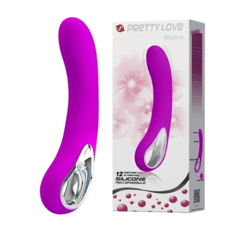 Pretty Love Powerful Clitoris Vibration G-Spot Silicone Dildos Rechargeable Magic Wand Massager Masturbator Vibrator for Women