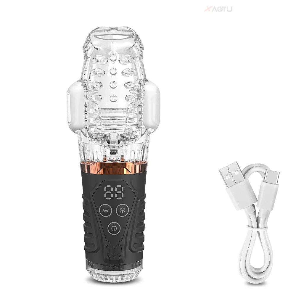 New Automatic Male Masturbator for Men 360 Rotation Vibrator Penis Massager Vagina Pussy Male Masturbation cup Sex Toys for Men