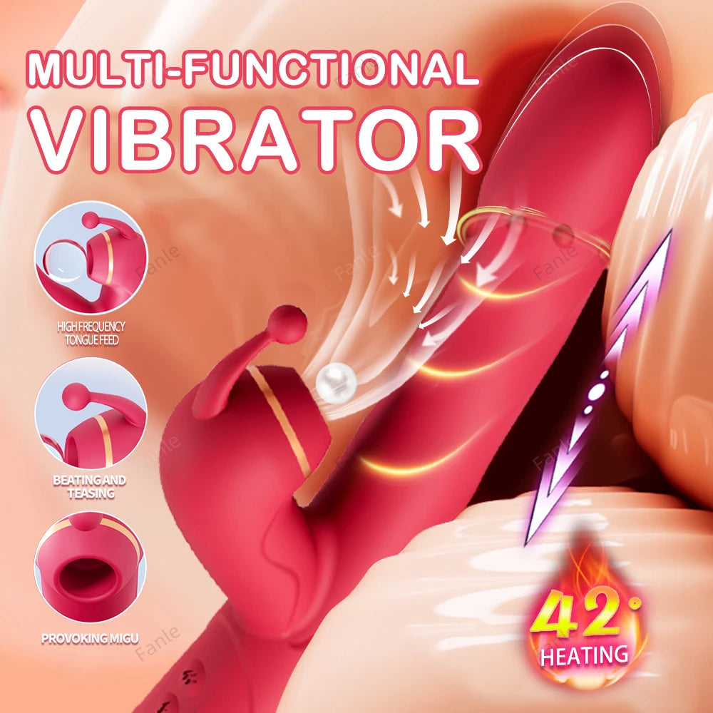 Adult Thrusting Sex Toy for Women Dildo Vibrator Sucking Clitoral Stimulation Female Masturbators Couples Games Sexual Pleasure