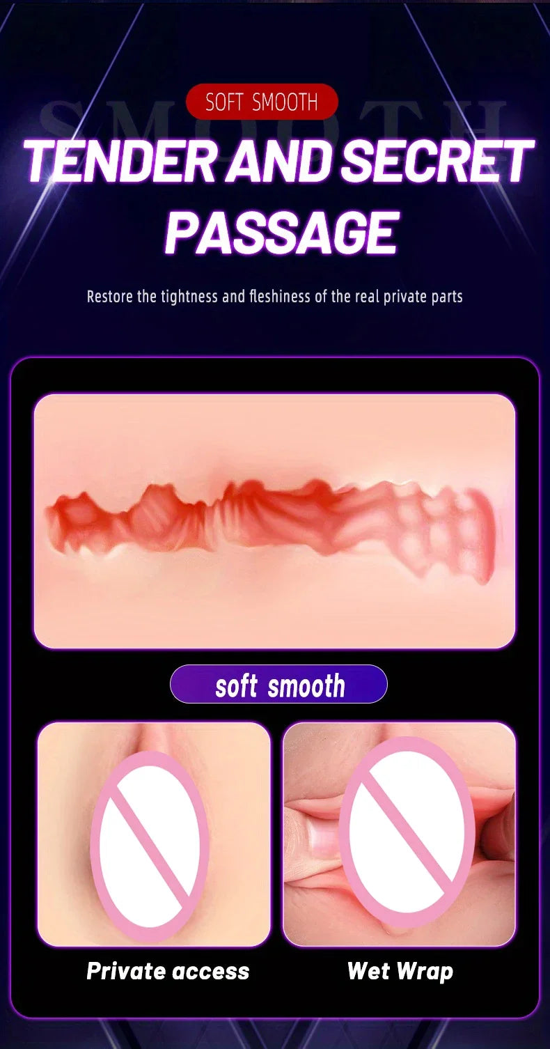 Realistic Vagina Male Masturbator TPE Soft Tight Pussy Erotic 18+ Adult Toys Sex Toys For Men Masturbatings machine Sex shop