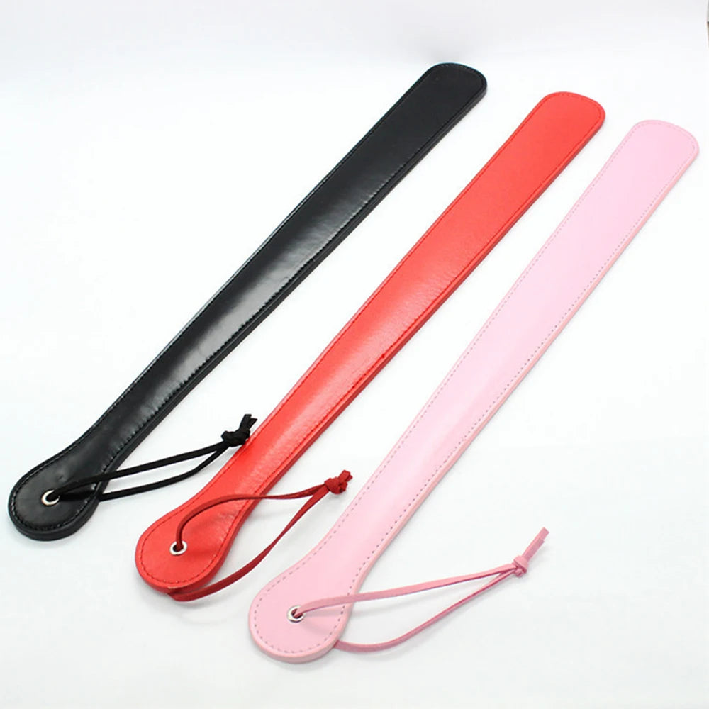 48CM PU Leather Paddle ,Riding Crop Flogger Horsewhips Bat Spikes Leather Spanking Paddle Slapper Whip for Horse Training