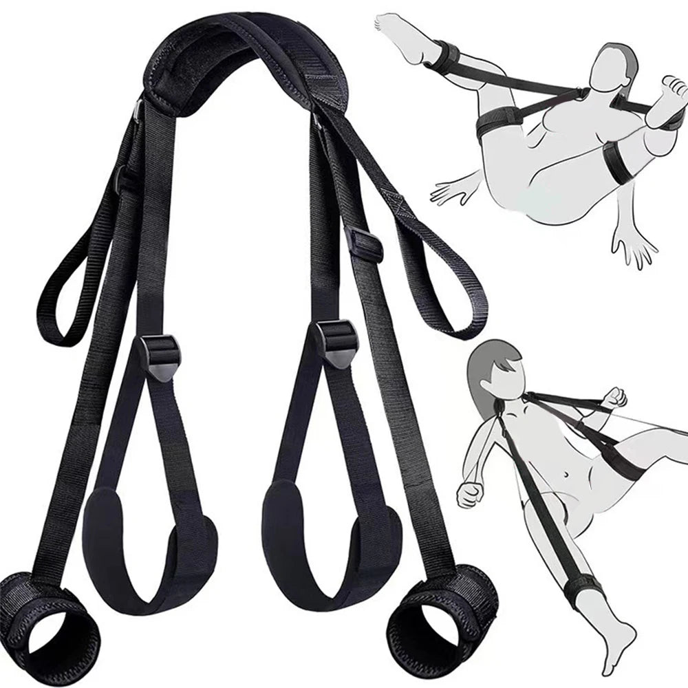 Bdsm Bondage Set BDSM Kits Restraint Erotica Binding Sex Forced Split Leg Straps Neck Wrist SM Sex Toys for Adults Woman Couples