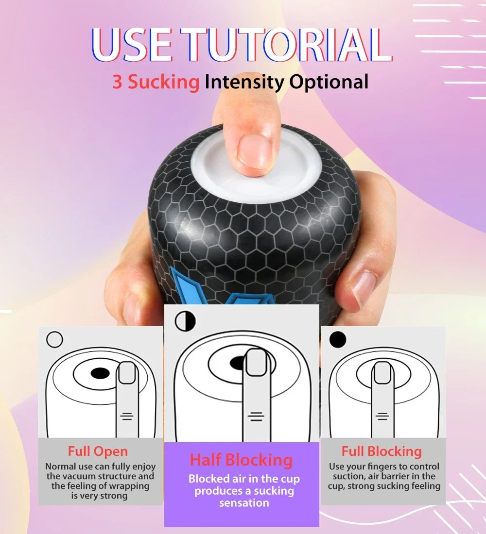 Powerful Male Masturbator Sex Toys for Men Pocket Pussy Artificial Vagina Blowjob Massager Fleshlight Adult Supplies 18+