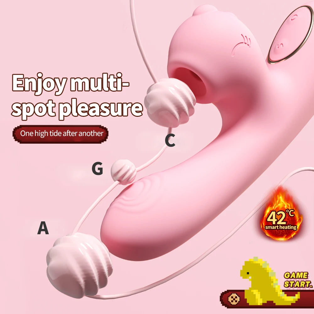 Powerful Vibrator For Women Dildo Clitoris Stimulator Wand Female Masturbation Adult Couple Sex Toys Tongue Licking & Vibration