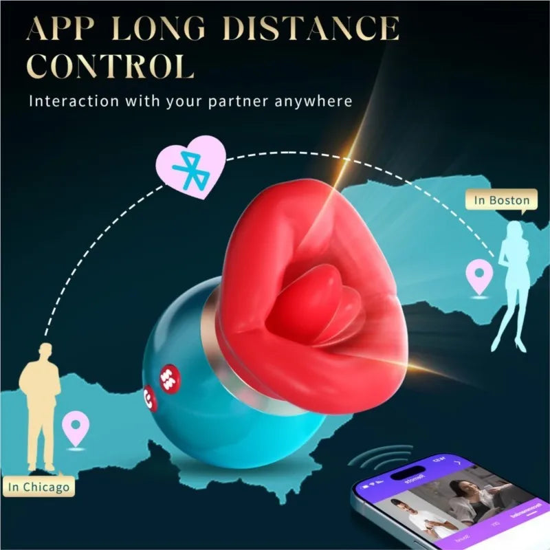 Adult Sex Toys Vibrator with APP Control 3 IN 1 Big Mouth Vibrators Sex Machine 360° Clit Nipple G Spot Anal Toys for Women