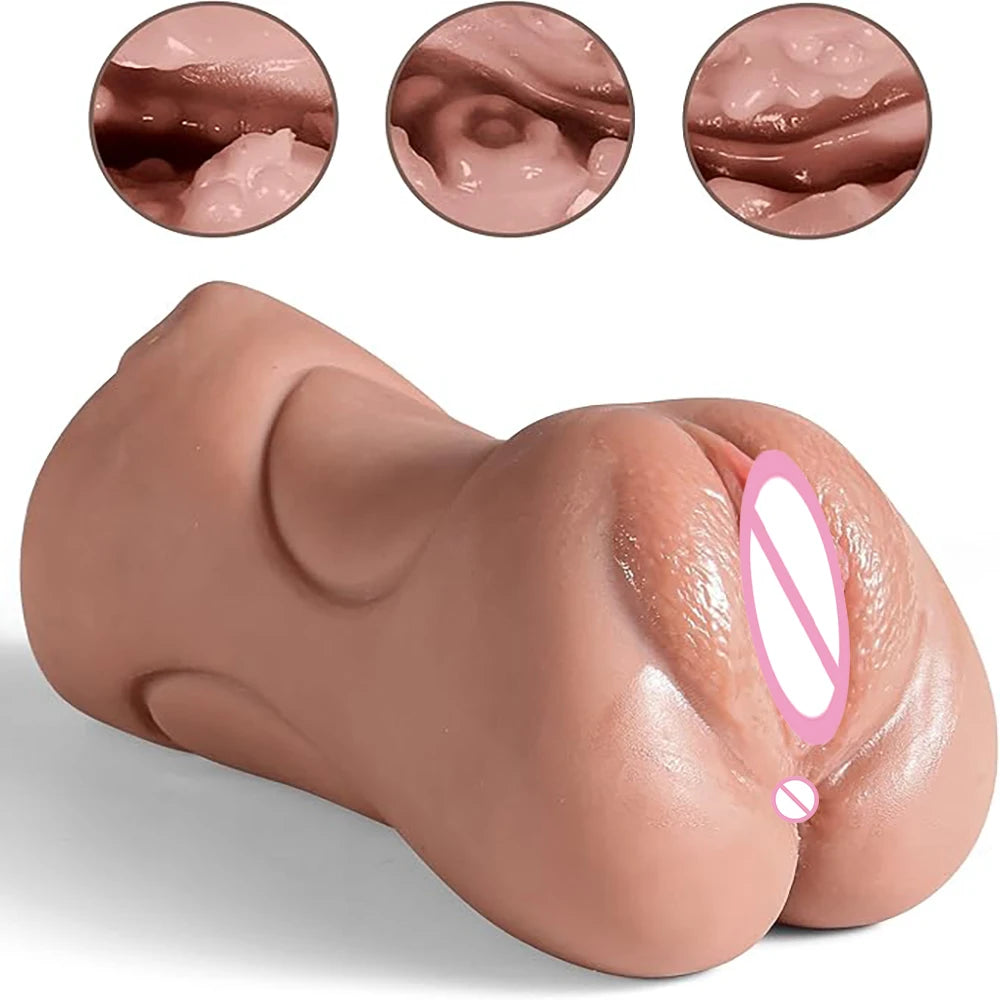 3 IN 1 Sex Toys Masturbation For Men Deep Throat Artificial Real Pussy Oral Male MasturbatorBlowjob Realistic Rubber Vagina