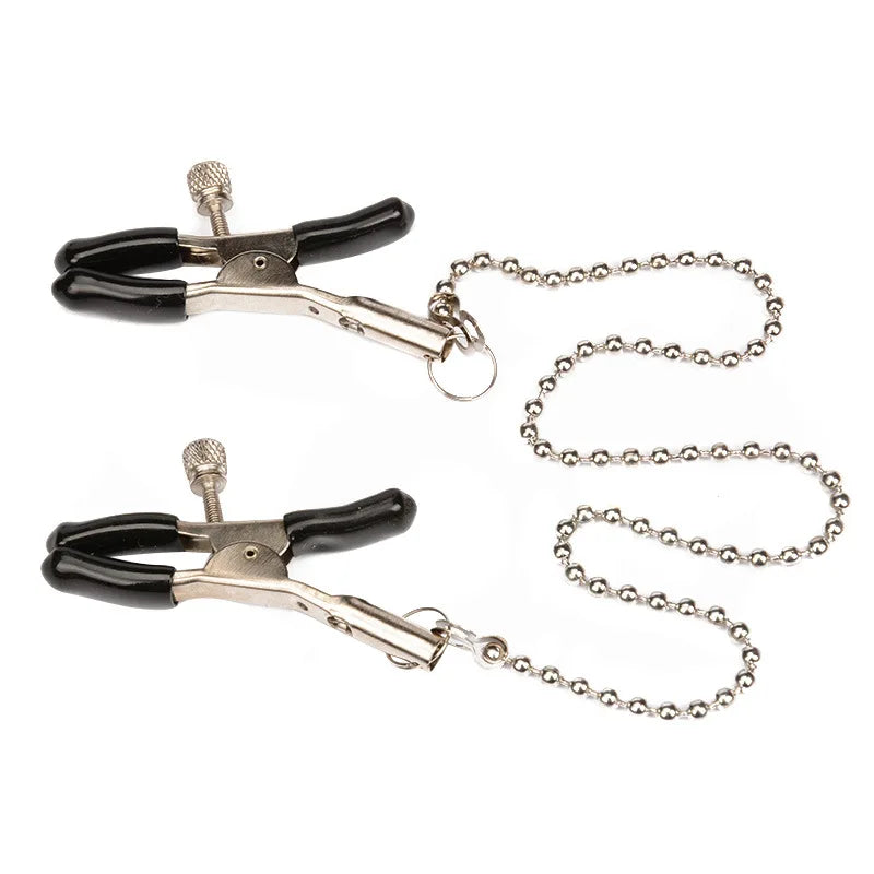 Bdsm Bondage Choker Collar with Nipple Clamp Breast Clip Chain Fetish Slaves Flirt Adult Games Erotic Tools Sex Toys for Couples