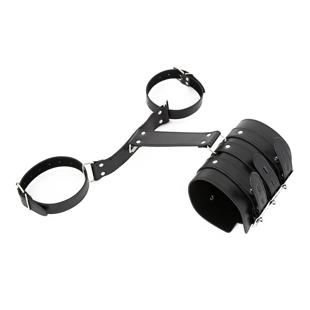 BDSM Bondage Body Restraints Reverse Back Handcuffs Adult Products Sex Game PU Leather Cuffs Sex Toys for Women Couples