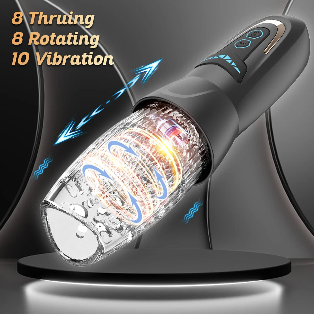 New Automatic Male Masturbator for Men 360 Rotation Vibrator Penis Massager Vagina Pussy Male Masturbation cup Sex Toys for Men