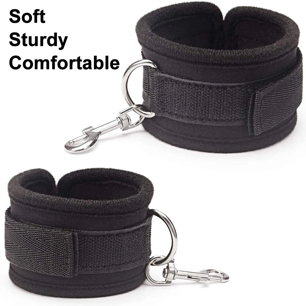 BDSM Adult Sex Toy Kits Sets for Sexy Games Bondage Mask Set Feather Handcuffs Ankle Cuff Restraints for Couple Sexual Aids ﻿18+