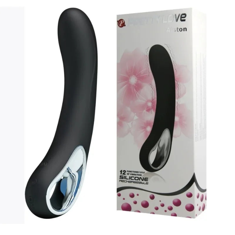 Pretty Love Powerful Clitoris Vibration G-Spot Silicone Dildos Rechargeable Magic Wand Massager Masturbator Vibrator for Women