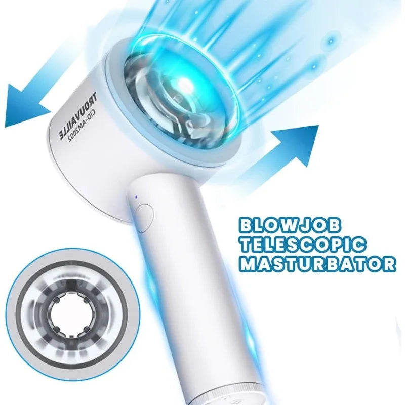 Sex toys male masturbation cup automatic retractable realistic vaginal vibrator adult supplies male oral sex oral stimulator