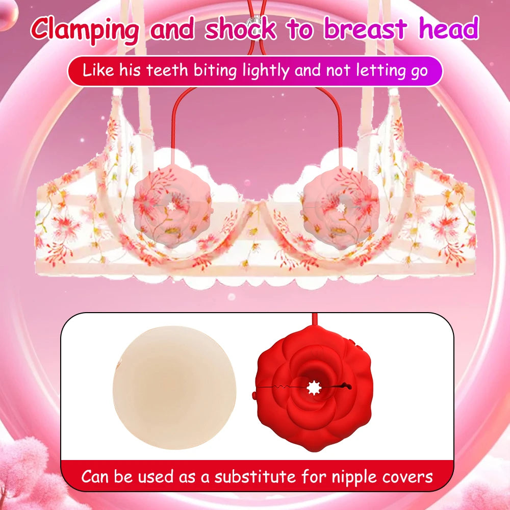 Nipple Vibrator Sex Toys for Women 9 Vibration App Controlled Vibrating Nipple Clamps BDSM Fetish Couples Flirting Sex Pleasure