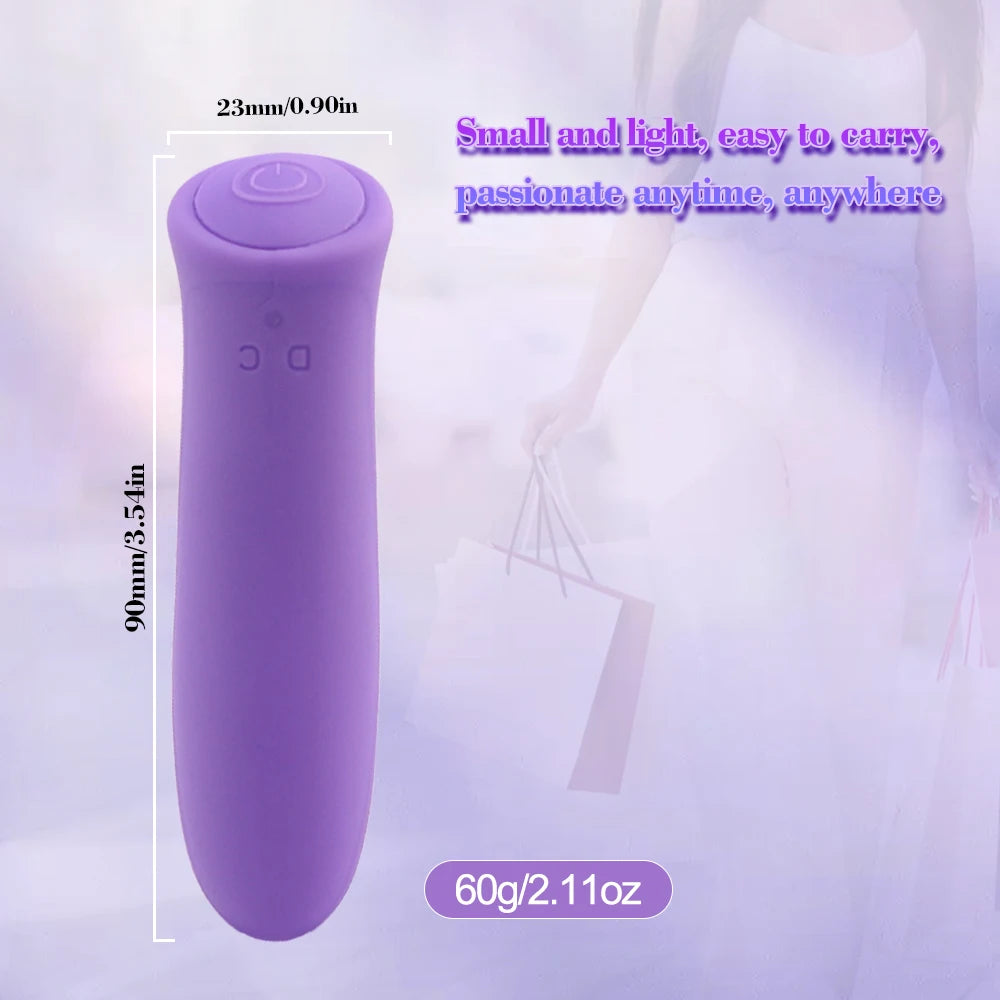 Mini Bullet Vibrator Female Clit Vagina Stimulation G Spot Masturbation Anal Vibration Massage AV Stick Dildo Sex Toys For Women