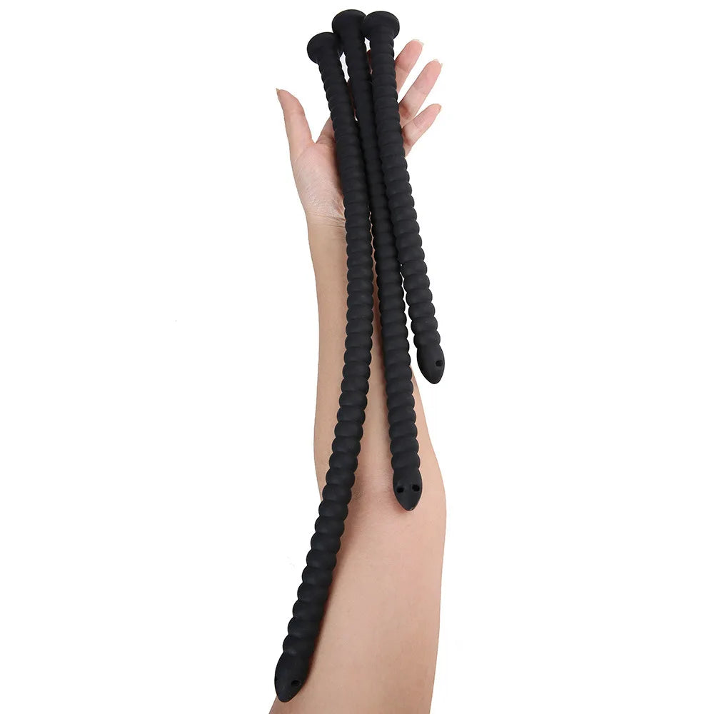 Long Silicone Butt Plug Vaginal Douche Tail Plug Accessory Suitable for Couples Deep Penetration Experience Adult Sex Toys 18+