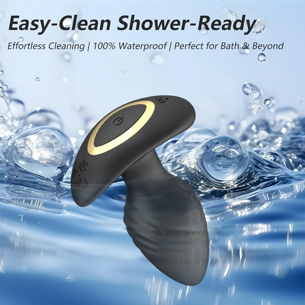 360° Rotation Adult Sex Toys for Men Prostate Massager Adult Toys Anal Plug Vibrating Butt Plug with 9 Vibrating Anal Toys