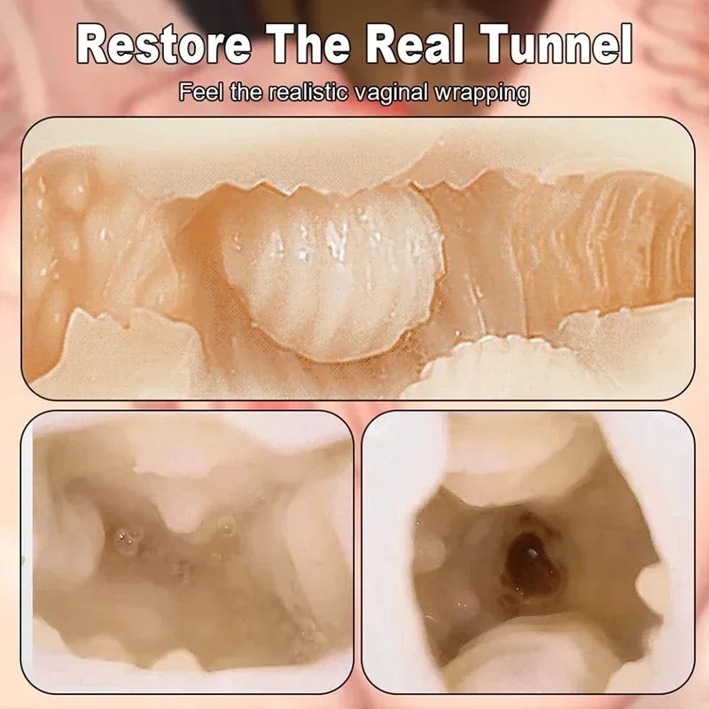 Powerful Male Masturbator Sex Toys for Men Pocket Pussy Artificial Vagina Blowjob Massager Fleshlight Adult Supplies 18+