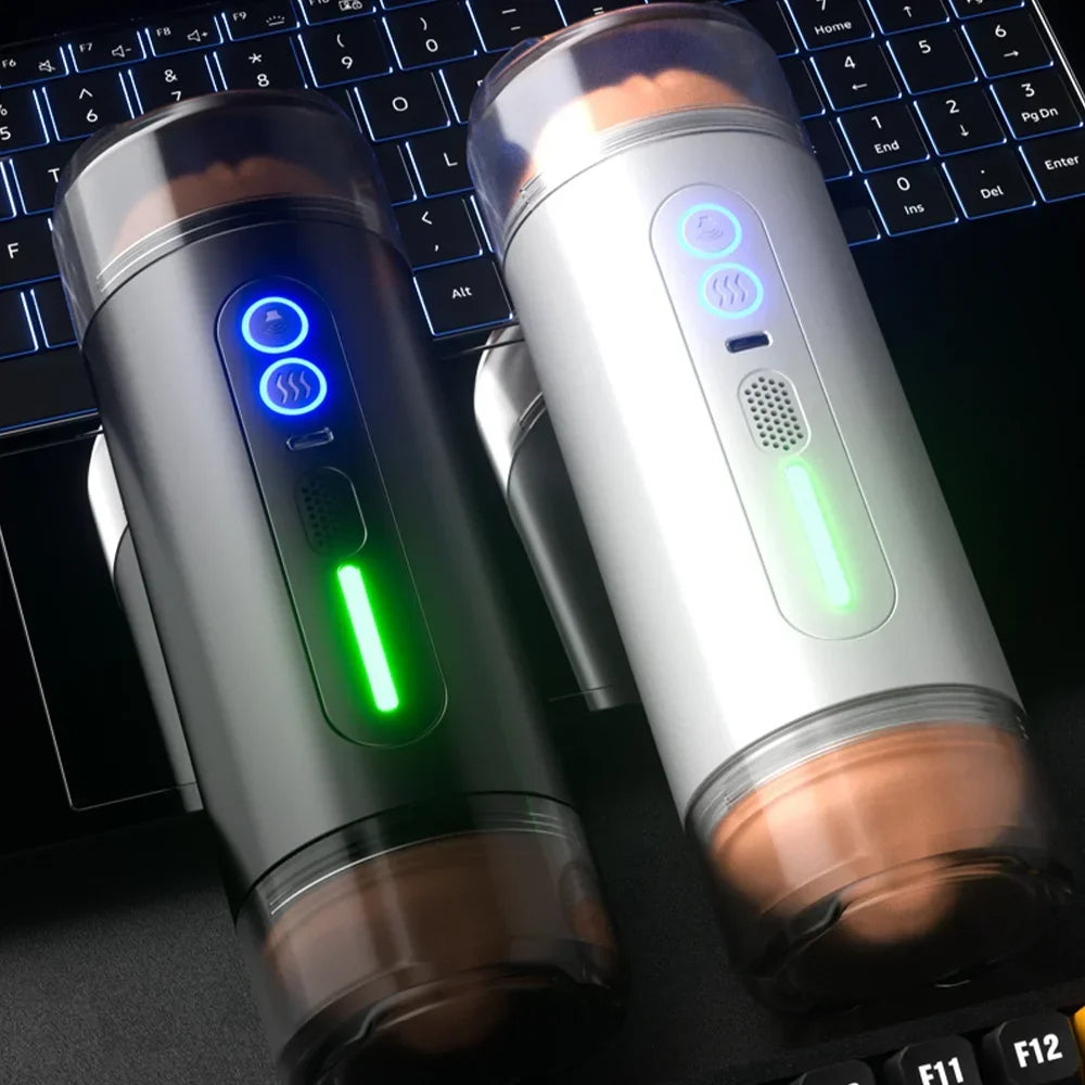 Male Masturbator Toys Automatic Sucking Masturbation Cup for Men, Deep Throat Oral Vagina Suction Blowjob Vibrating Sex Machine