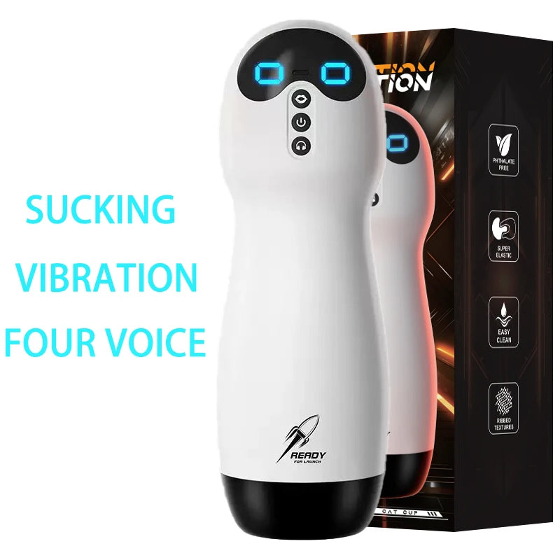 Male Masturbator 5+10 Frequency Sucking Vibrator Adult Blowjob Stimulation Penis Sex Oral Anal Masturbation Cup Sex Toys For Men