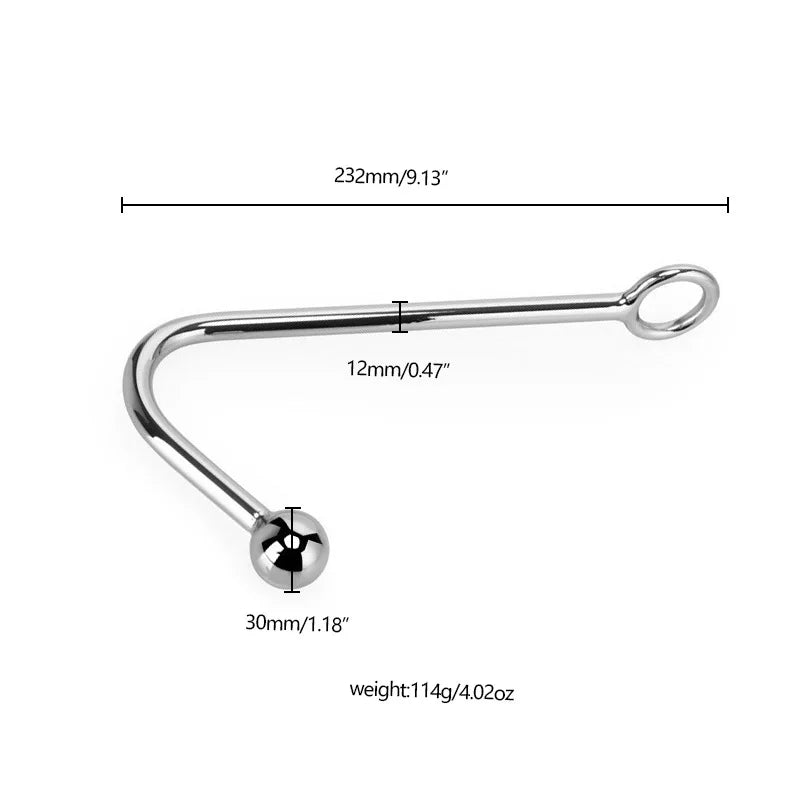 Anal Hook with 3 Balls Metal Anal Dilator Kit, Butt Plug Fetish Bondage Hook Adult Sex Toys & Games Anal Hook for Wom