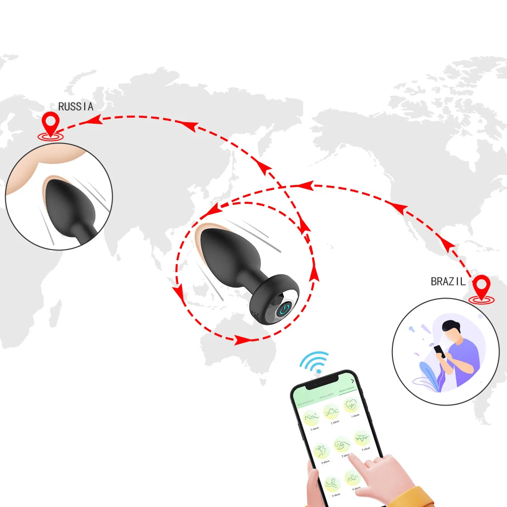 Vibrating Anal Vibrator for Man 10 Vibration Wireless Control Butt Plug Sex Toys for Couple Prostate Massager Adult Gay Products