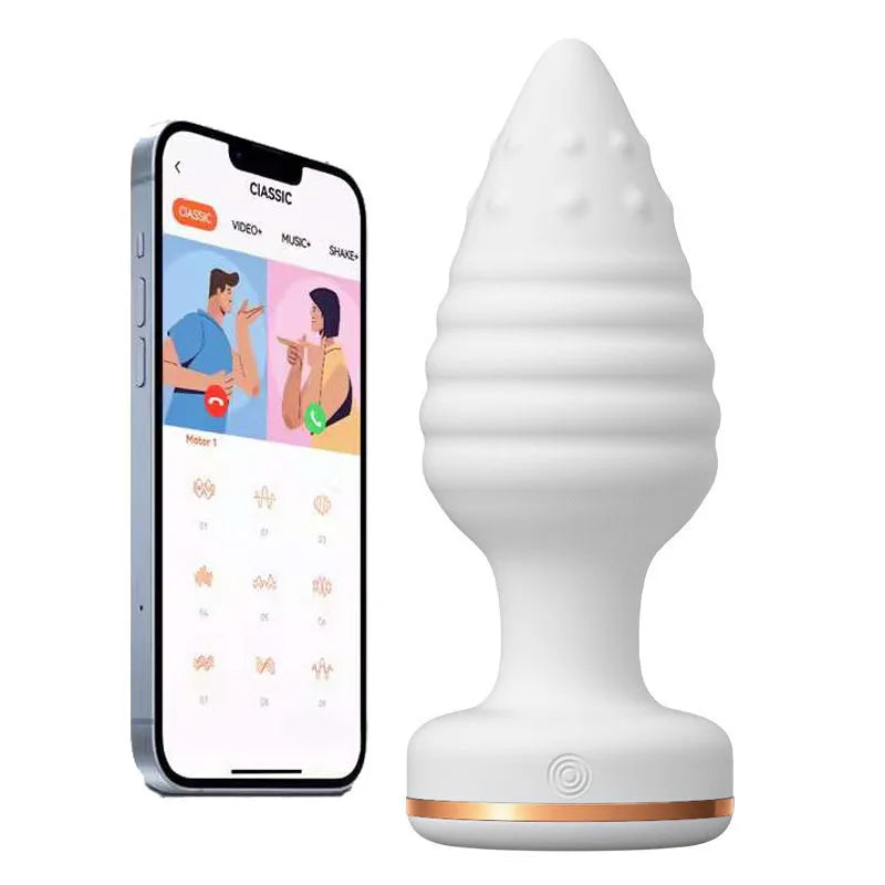 Fox Tail Anal Vibrator Butt Plug Replaceable Silicone Plugs Sex Adult Toys Flirting Tool For Couples SM Role Play Remote Control