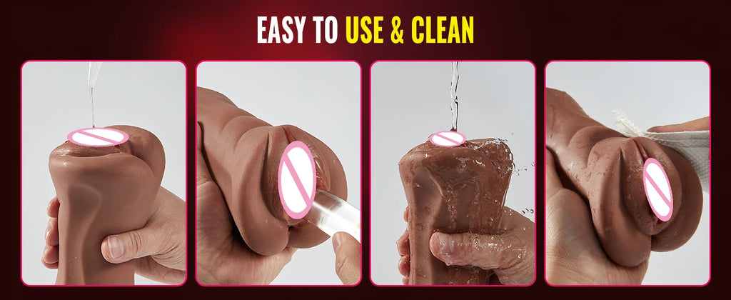 3 In 1 Pocket Pussy Real Vagina Male Masturbator Cup Oral Sex Tight Anus Blowjob Textured Masturbation Adult Sex Toy for Men