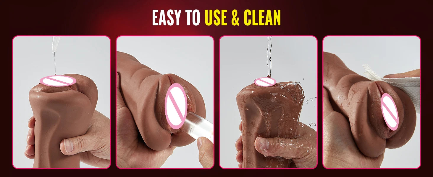 3 In 1 Pocket Pussy Real Vagina Male Masturbator Cup Oral Sex Tight Anus Blowjob Textured Masturbation Adult Sex Toy for Men