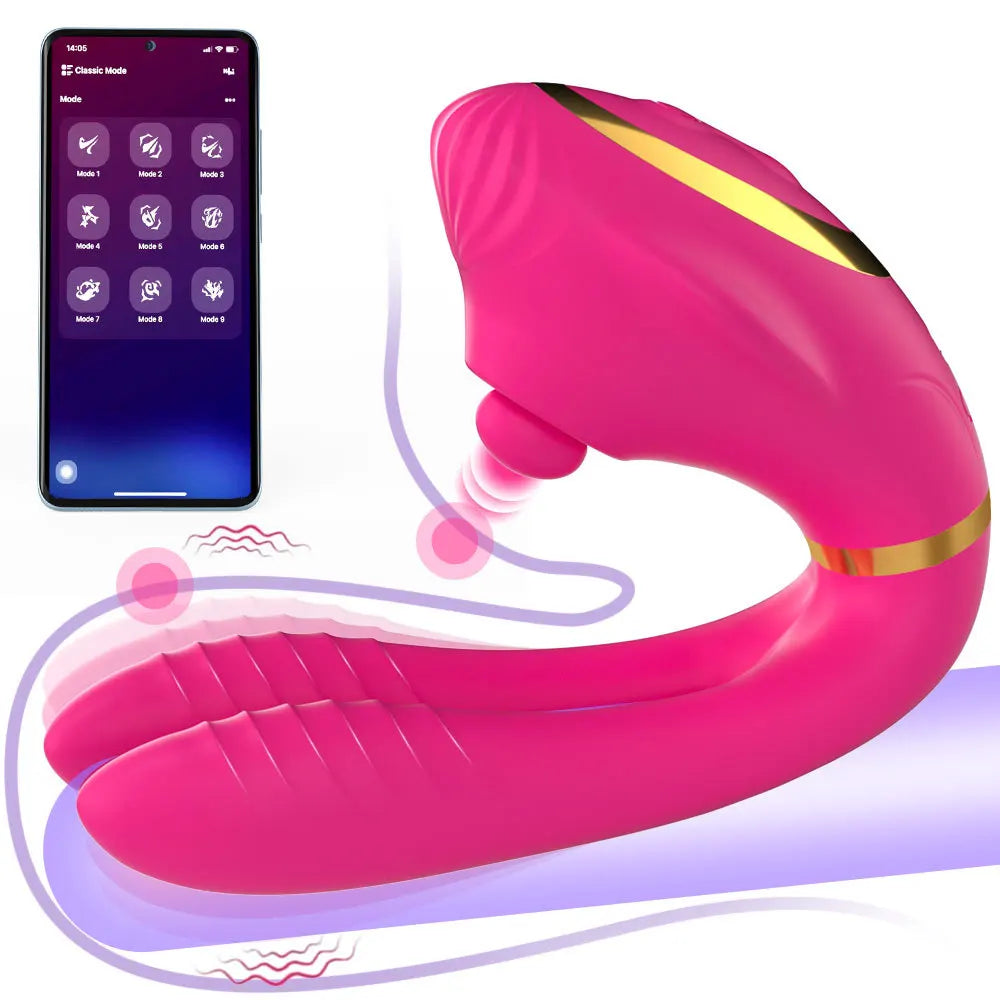 APP Vibrator Double Beat Double Vibration Vaginal Massager Clitoral Stimulator Multi-frequency Conversion Adult Woman Sex Toy