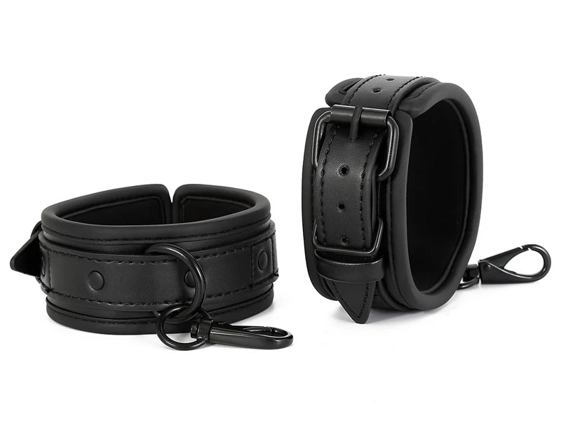 Bdsm Handcuffs Ankle Cuff Adjustable PU Leather Handcuffs Police Sex Bondage Restraints Adult Sex Toys For Woman Couples