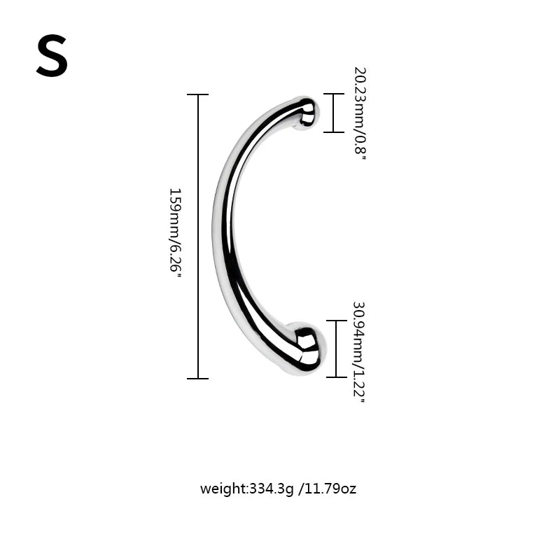 Metal Anal Plug Double Ended Stainless Steel G Spot Wand Butt Plug Prostate Massage Anal Dildo Plug Adult Sex Toys for Men Women