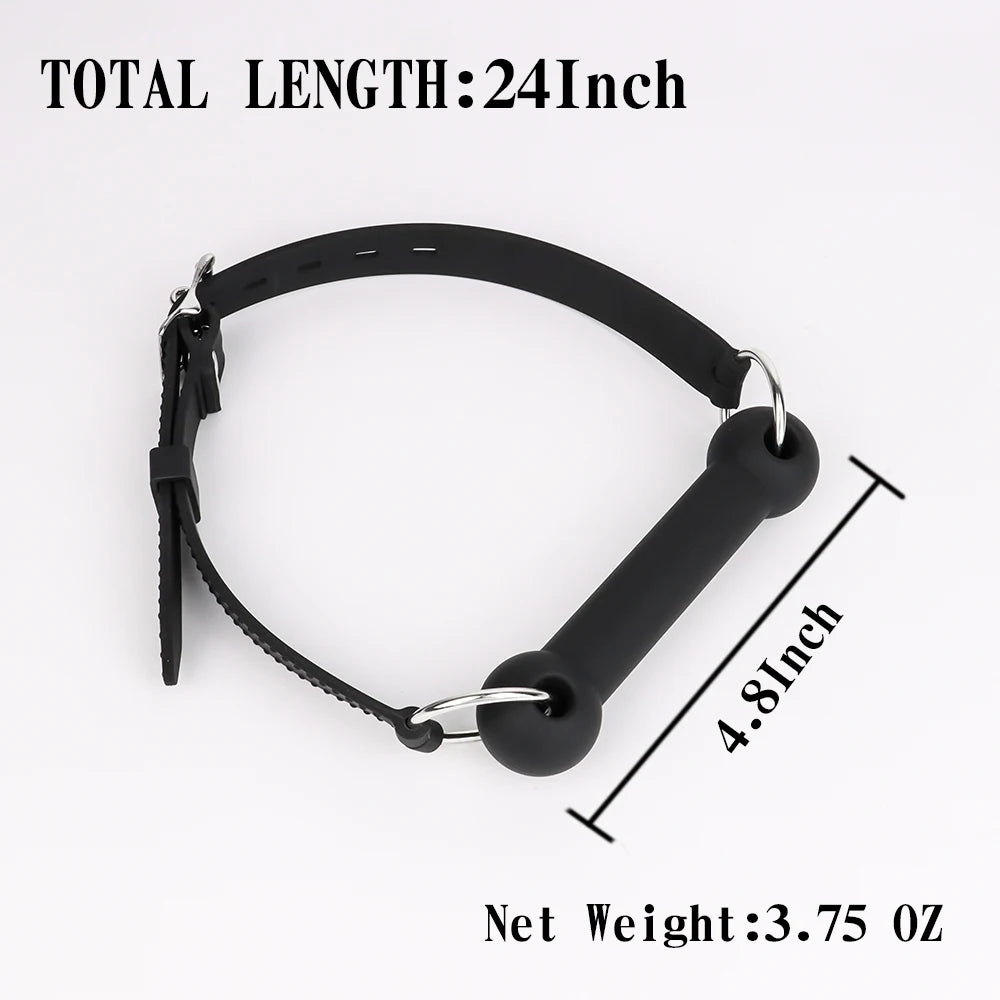 Oral Mouth Gag BDSM Bite Silicone Bone Gag SM Bondage Restraint Adult Sex Toys Ball Gag for Adults