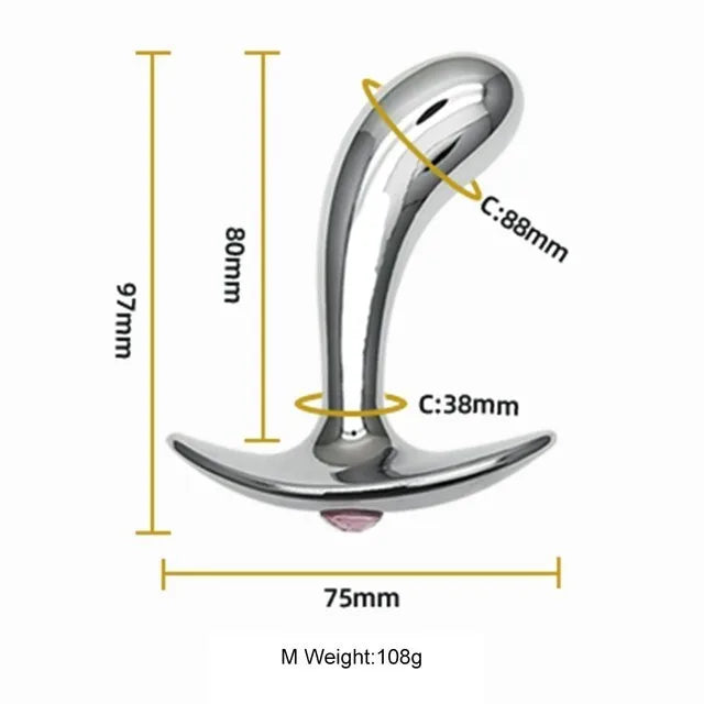 Metal Dildo Stainless Steel Anal Plug Butt Plug Prostate Massage Adults Sex Products Anal Trainer Sex Toys For Female Male Gay