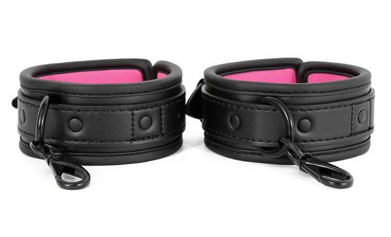 Bdsm Handcuffs Ankle Cuff Adjustable PU Leather Handcuffs Police Sex Bondage Restraints Adult Sex Toys For Woman Couples