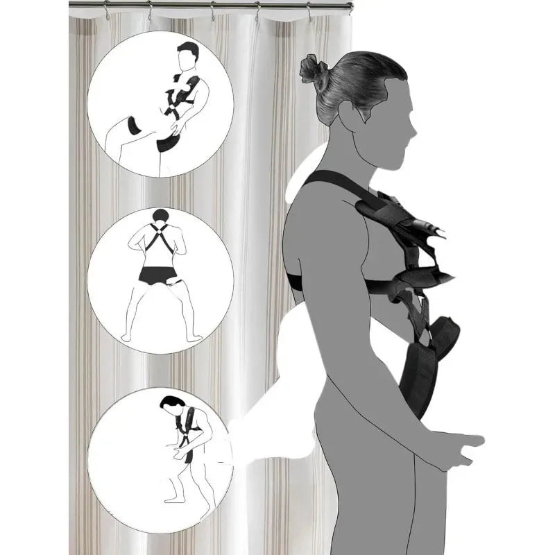 BDSM Sex Swing Set with Bondage Love Slings Adjustable Strap Easy Installation Soft Mat for Couples Adult Sex Toy Intimate Time