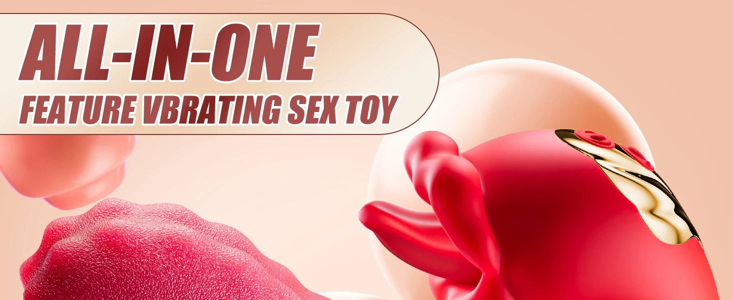 Adult Sex Toys for Women 4in1 Vibrator with Tongue Thrusting Dildos G Spot Dildo 10 Clitoral Licking Modes Female Masturbation