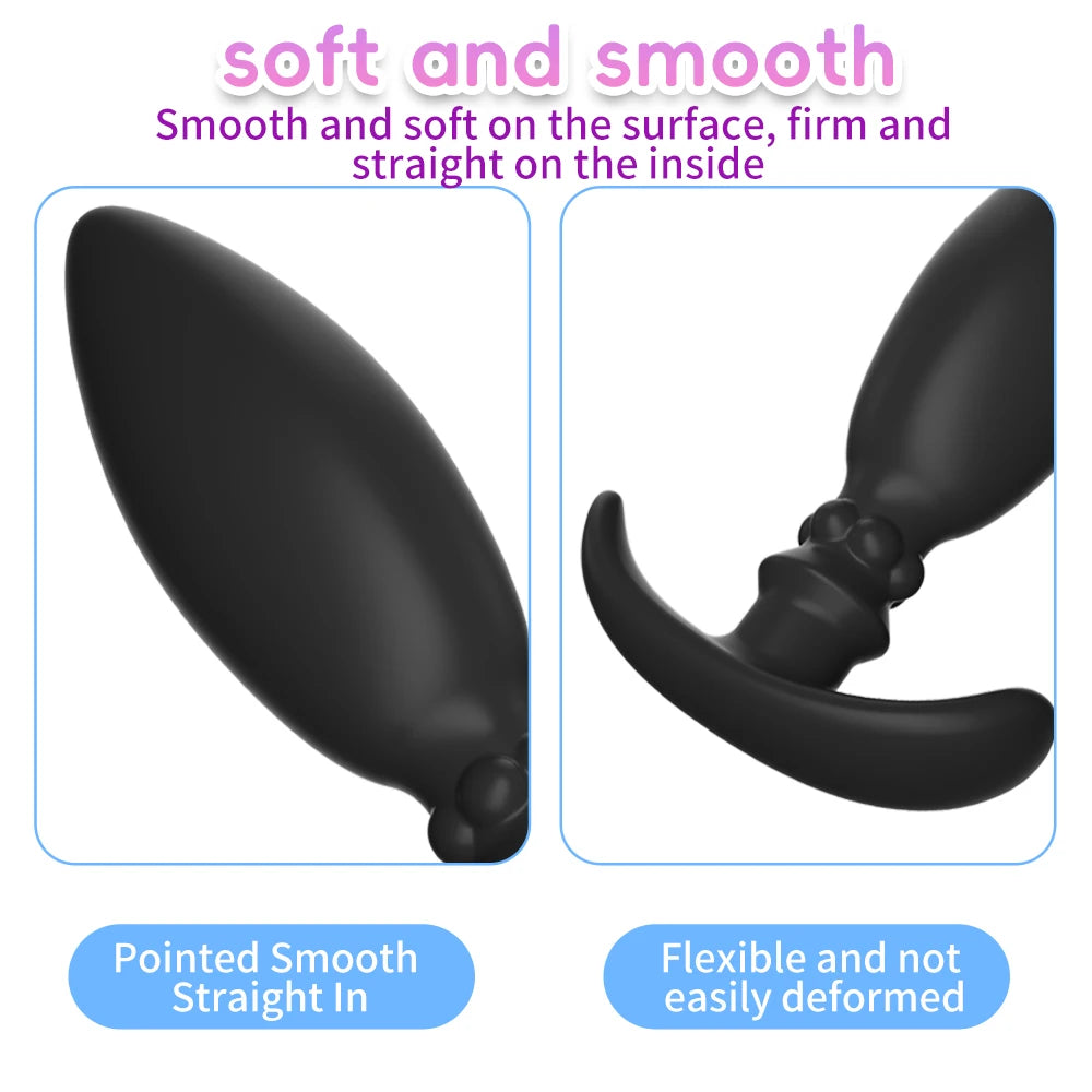 Adult Silicone Anal Plug Dildos Bullet Vibrator Butt Plugs Sex Toys for Women Men Gay Prostate Massager Anal Masturbating S/M/L