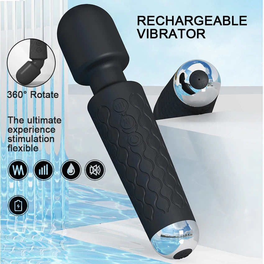 20 Modes Av Stick Vibrator Sex Toys For Women Clitoral Stimulation Massager G Spot Vibrator Masturbators Sexy Toys Adult Product