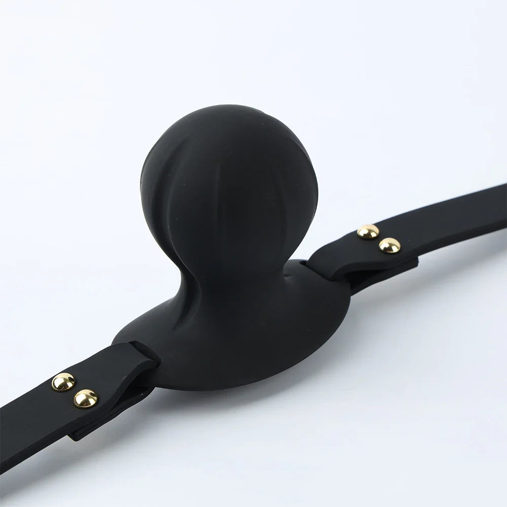 Electric Shock Mouth Gag, Remote Control, Leather Strap, Microcurrent, BDSM Electroshock Ball Gag for Sex Games, Adult Sex Toys