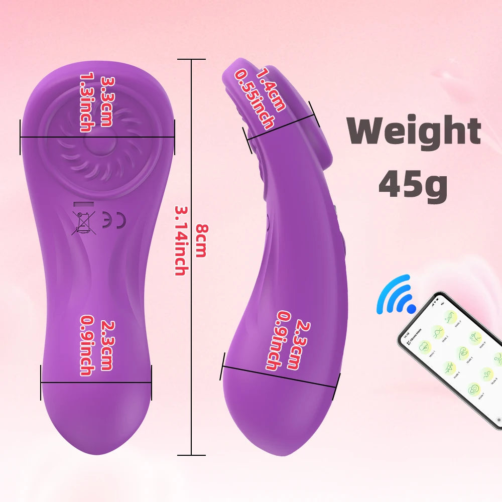 Remote Control Wearable Clitoral Mini Vibrator Female Panty APP Vibrator Masturbator Clitoral Stimulator Couple Pleasure Sex Toy